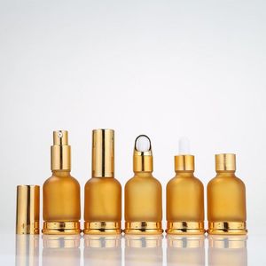 30ml Botellas de aceite esencial de vidrio Vial Suero cosmético Envasado Bomba de loción Atomizador Botella de spray Botella cuentagotas Envío rápido F2550 Gdmja