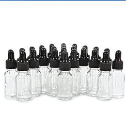 30 ml glas vloeibare flessen groothandel frosted clear eye druppelaar aromatherapie lege etherische olie vloeibare fles
