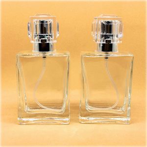 Bouteilles de pulvérisation de parfum en verre 30ML, bouteille transparente Portable avec atomiseur en aluminium, étui cosmétique vide