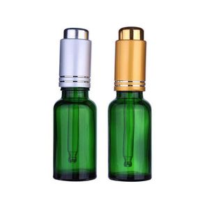 Botella cuentagotas de vidrio verde de 30ml, botella de loción con bomba de 1OZ, botella de Spray de vidrio de Perfume de aceite esencial, Color verde nuevo Euvjd