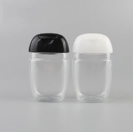 Bouteille de désinfectant pour les mains de 30 ml Bouteille en plastique PET demi-ronde à capuchon rabattable Bouteilles de désinfectant pour les mains pour enfants SN4899