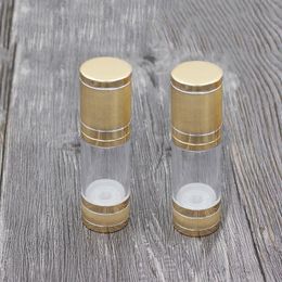 30 ml luxuriöse leere kosmetische Airless-Flasche goldglänzende tragbare nachfüllbare Pumpspenderflasche für Lotionstropfen Hniff Swjan