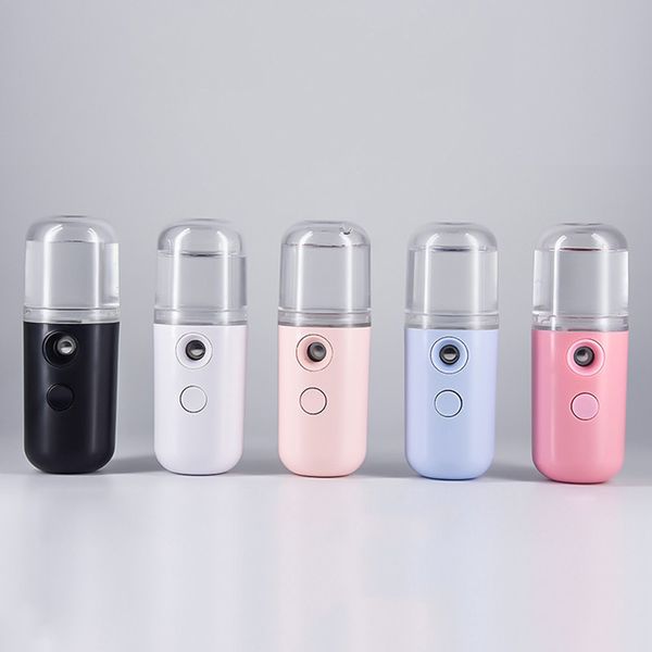 30ml Mini Nano Portable Alcohol Sprayer Perfume Nebulizador Difusor Handheld USB Air Machine Cool Facial Spray Travel Hidratante Tierna Piel Belleza Herramienta Spary