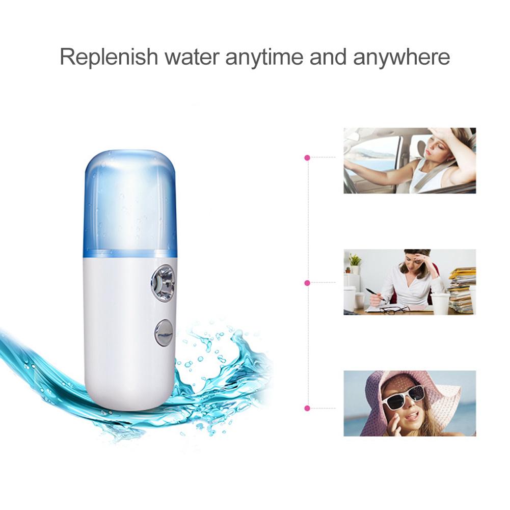 30ml Nano névoa pulverizador portátil Mini Handheld Verão Moisturing Facial Rosto Steamer Steamer Umidificador spray beleza da pele Despreocupado DHL