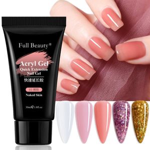 30 ml Poly Gel UV Nails Extension Décoration Art Factory Fournisseur pour la solution de l'ongle Manucure Art Clear Acrylique Polygels2420747