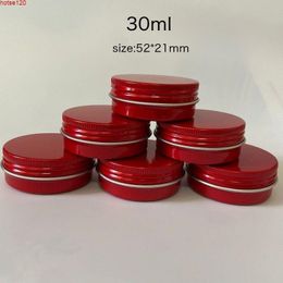 30 ml Red DIY Bougie vide rond petite boîte en aluminium en métal condition de beauté Foot Foot Foot Crème Rechargeable Potgoods FWPPG SBOLN
