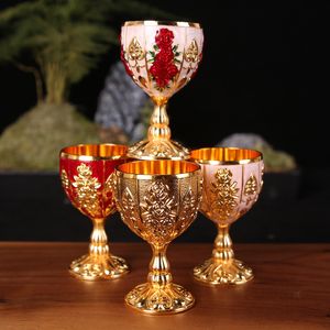30 ml retro metalen glas Europese stijl EMED Brandy Brandy White Spirit Glazen Alolly Small Wine Cup High-End Carving Liquor Cups