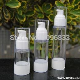 Botella sin aire blanca de 30 ml, boquilla de loción de botella de vacío de plástico, embalaje de esencia cosmética de 30 g 35 piezas / lote Ubukc Mvlwv