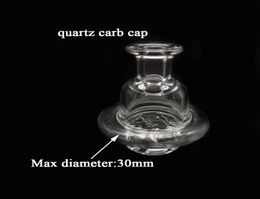 30 mm Diameter Quarz Carb Cap Quartz Cyclone Riptide Carb Cap met luchtstroomgat Spinner Carb voor kwarts banger TERP Pearls Bubbler4298483