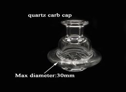 30 mm Diameter Quarz Carb Cap Quartz Cyclone Riptide Carb Cap met luchtstroomgat Spinner Carb voor kwarts banger TERP Pearls Bubbler1327249