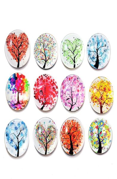 30 mm Nevera Magnet Tree of Life Decoración Home Accesors Suministros de fiesta Decoraciones de boda Regalos de Navidad 12PCSL4198009