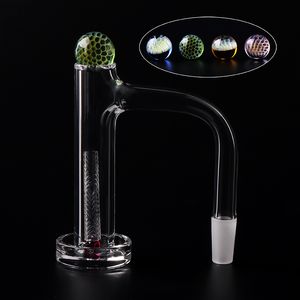 Soudure complète biseautée fumer 16 mm OD Control Tower Quartz Banger avec pilier de sableux creux 6 mm CAP CAPOBLE DE PEARLS RUBY PERLS POUR LES RIGNES DAB