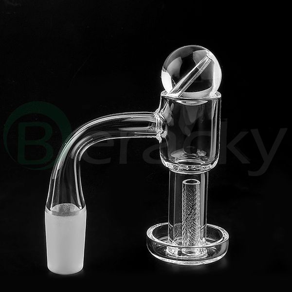 Beracky Flat Top Fumer Terp Slurpers Quartz Banger Avec Bouchon À Bulles Creux Boule Terp Pilule 2mm Mur 10mm 14mm 18mm Clous Pour Verre Eau Bongs Dab Rigs Pipes