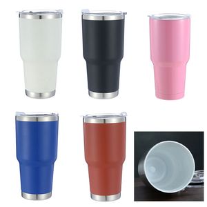 Tazas de 30oz, vasos, taza de acero inoxidable 304 con tapas, vasos de cerámica en el interior, botella aislada, taza para coche, logotipo personalizado, 900ml