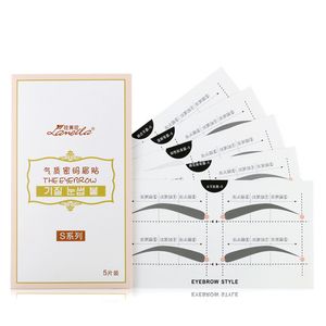 30pairs / pc Lameila Temperament Wachtwoord Wenkbrauw Stencils Sticker Universele Wenkbrauwen Vormgevende Tool Creatieve Make-up Stijlen voor Brow Shapes