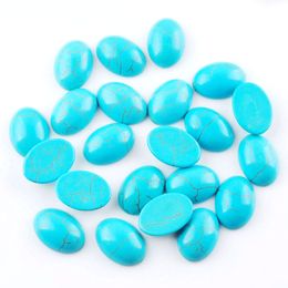 30PC bonne qualité pierre précieuse naturelle en vrac 22mm bleu turquoise ovale cabochon perle pour bijoux breloque accessoires faisant BU817
