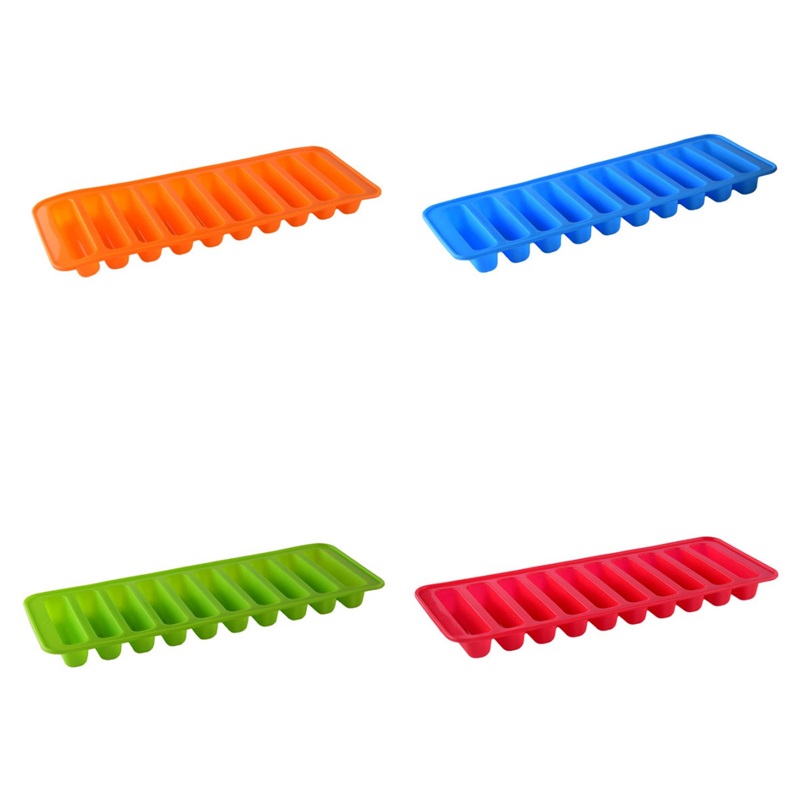30PCS 10 Holes Silicone Forms Long Strip Finger Biscuit Silicone Mold Oven Cake Puff Ice Cube Mould Tray Bakeware DIY Baking Tools