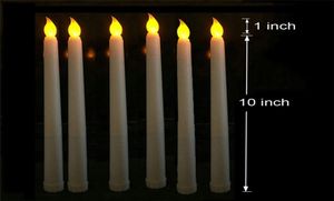 30 stcs 11quotled batterij bediende flikkeren flameless ivoor taper kaarsen kaarsen lamp stick kaarsen huis tabel decor 28 cm h15574974