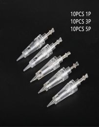 30 Uds 1P3P5P cartuchos de agujas de tatuaje desechables esterilizados máquina para maquillaje permanente pluma para 3d cejas labios delineador de ojos6383409