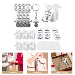 30 stcs/24 stcs Angel Keychain Favor Boxes Doopcadeau met hanger garentas voor kinderdouchefeest cadeau 240320