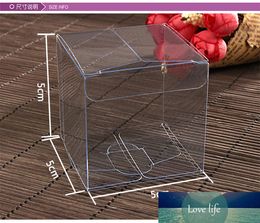 30 Uds. Cajas de plástico transparente de pvc de 5*5*5cm, embalaje para regalo, chocolate, caramelo, cosmético, pastel, manualidades, paquete de exhibición, caja transparente