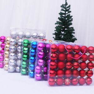 30 Uds. De bolas de árboles de Navidad de 6cm, decoración colorida del árbol de Navidad, adornos para fiesta, decoración del jardín del hogar, regalo de Año Nuevo