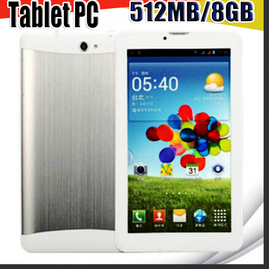 168 DHL 7 인치 3G 전화 통화 태블릿 PC 안 드 로이드 4.4 MTK6572 512MB RAM 8GB ROM 듀얼 코어 1.2GHz 듀얼 카메라 GSM WCDMA GPS Blutooth B-7PB