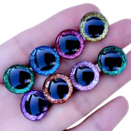 30pcs 9/10/12/14 / 16 mm Eyes de paillettes 3D pour les jouets clairs crochet en peluche