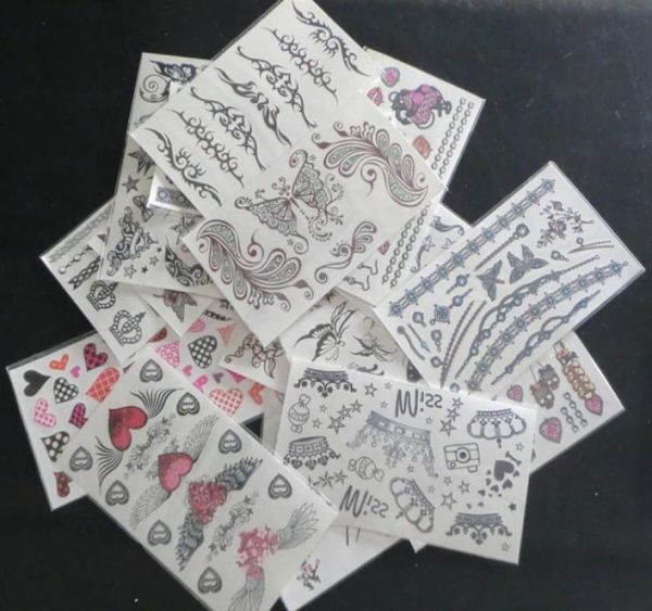 30pcs 9517cm tatuajes temporales Cuerpo de tatuaje de tatuaje de tatuaje de tipo mezclado Tatuaje temporal de labios1754355