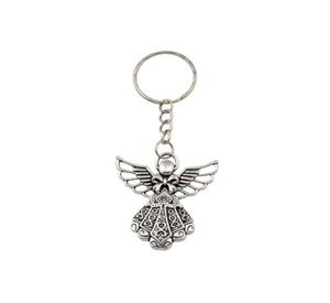 30pcs Antique Alloy Angel Band Chain Key Ring Protection Travel Protection DIY Bijoux 9817900