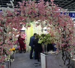 30 pièces branche de fleur de cerisier artificielle fleur tenture murale Sakura 150 cm pour centres de table de mariage fleurs décoratives artificielles 5414883