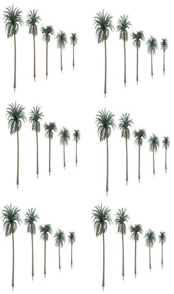 30pcs Artificiel Coconut Palmor Modèle de paysage Architecture miniature Arbres 292W6222355