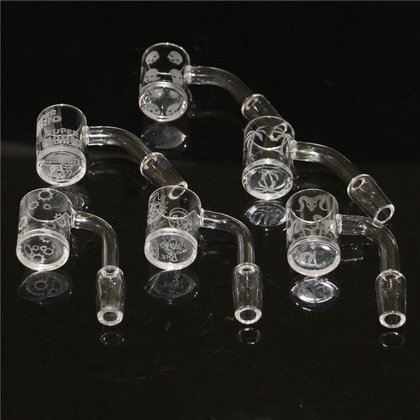 30 piezas de fumar borde biselado cuarzo Bangers 10 mm 14 mm 18 mm macho hembra kit de néctar de silicona tubo de humo concentrado DHL