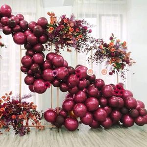 Ballons en Latex bordeaux, 30 pièces, décoration de mariage, réception-cadeau pour bébé, fête d'anniversaire, fournitures à Air et hélium, guirlande d'arrière-plan