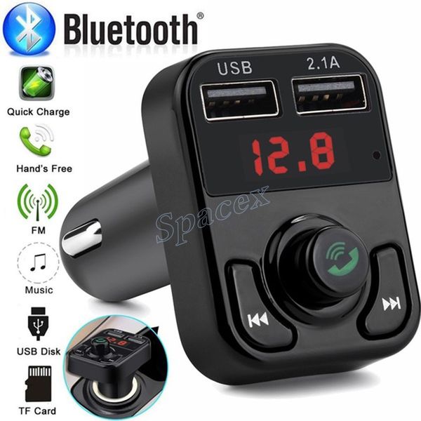 Transmetteur FM multifonction sans fil Bluetooth B3, chargeur de voiture USB, Mini support de lecteur MP3, carte TF, modulateur de casque mains libres