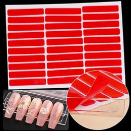 30 stcs Duidelijke nagelklevende tape valse nagels display Stand Lijmstickers dubbelzijdige geplakt manicure-praktijk met gereedschap