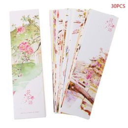 30 stcs creatieve Chinese stijl papieren bladwijzers schilderen kaarten retro mooie doos bookmark herdenkingsgeschenken