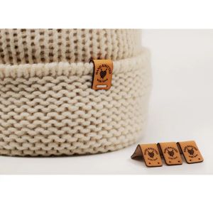 30 pcs étiquettes en cuir à tricoter personnalisé étiquettes faites à la main pour les vêtements au crochet avec marque de marque de marque bricolage