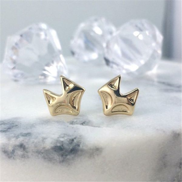 30pcs Gold Silver Dainty Tiny Fox Stud Boucles d'oreilles mignons Cat Head Face Oreing Boucle d'oreille Bijoux Animal pour femmes