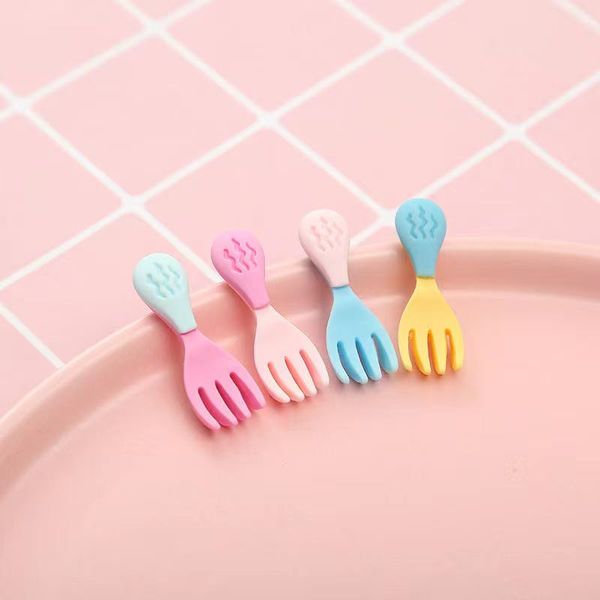 Composants en résine à dos plat pour maison de poupée, 30 pièces, Kawaii, Simulation de Cabochon, fourchette, cuillère, modèle pour maison de poupée, accessoires de décoration