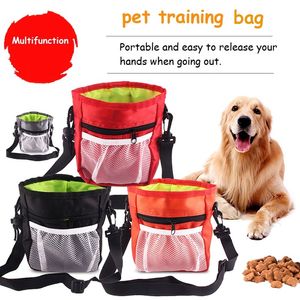 30 Uds. Durable Pet Dog Treat cebo cintura bolsa cachorro recompensa basado bolsa de entrenamiento con hebilla cinturón fácilmente lleva juguetes para mascotas suministros para mascotas MJ0418