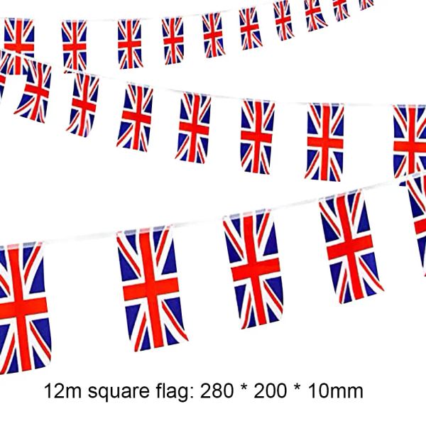 30pcs England Great Banner Flag Banner Couleurs vibrantes UK String Bannine Banners Flag Polyester 33ft / 40ft for Home Office Decor