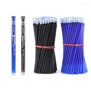 30 Stuks Uitwisbare Pen Gel Pennen 0.5 Mm Blauw/Zwarte Inkt Refill Set Voor Schoolbenodigdheden Student Schrijven examen Briefpapier