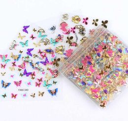 30 stuks goud zilver 3D nail art sticker holle stickers gemengde ontwerpen zelfklevende bloem nagel tips brief vlinder paper7745430