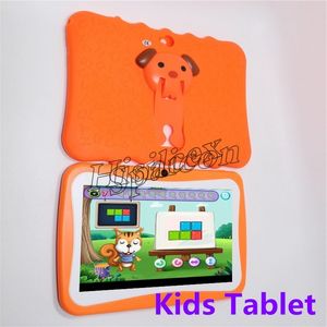 30 stks Kids Brand Tablet PC 7 inch Quad Core Children Tablet Android 4.4 Allwinner A33 Google Player WiFi Big Spreker With Protective Cover