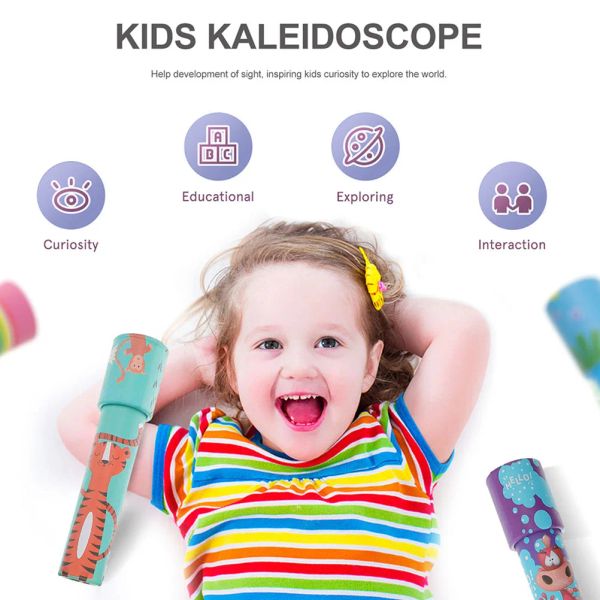 30pcs enfants kaléidoscope jouet papier kaléidoscopes enfants explorer le jouet enfants