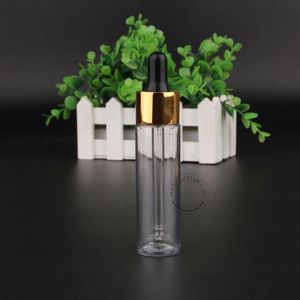 30 stks/partij 30 ml Plastic Fles Essentiële Olie Lege Goud Drooper Parfum Pot Kleine 1 oz Cosmetische Container Hervulbare Gawnf