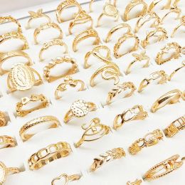 30pcs / lot bijoux usine Nouveau style mix et taille anneaux de doigt pour les femmes en or silver couleur perle de fleur de fleur de serpent décoré