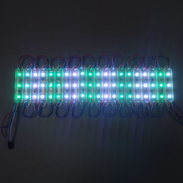 30 unids/lote módulo LED 5054 3 DC12V módulos de diseño de publicidad a prueba de agua Color blanco iluminación superbrillante