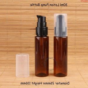 30 stks/partij Promotie Plastic 30ml Amber Lotion Pomp Fles 1OZ Vrouwen Cosmetische Container Kleine Hervulbare Verpakking 30cc Pothigh quantlty Gwqo